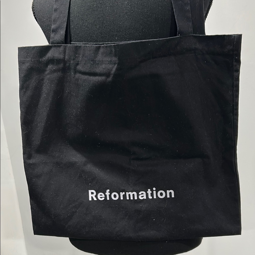 Reformation Black Cloth Tote Bag
